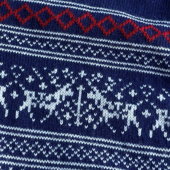 Vintage Masterpiece Apparel Cardigan Sweater Mens Large Blue Fair Isle Winter - Picture 3 of 11